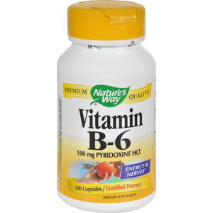 Nature's Way Vitamin B-6 - 100 Mg - 100 Capsules - Vita-Shoppe.com