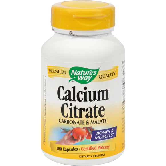 Nature's Way Calcium Citrate - 500 Mg - 100 Capsules - Vita-Shoppe.com
