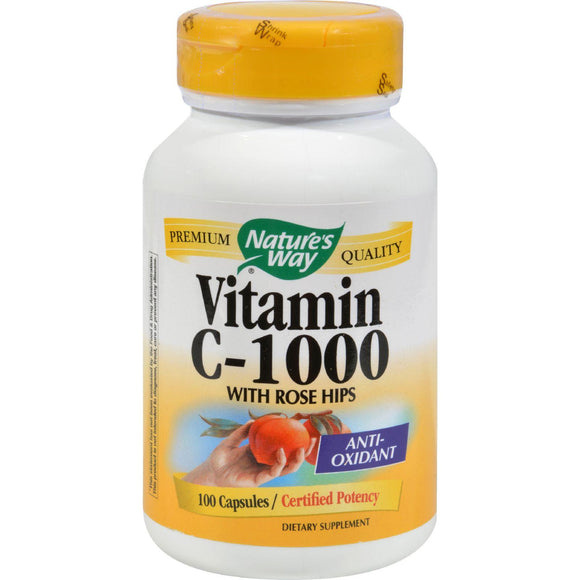Nature's Way Vitamin C With Rose Hips - 1000 Mg - 100 Capsules - Vita-Shoppe.com