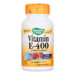 Natures Way Vitamin E - 400 Iu - D-alpha Tocopherol- 100 Softgels - Vita-Shoppe.com