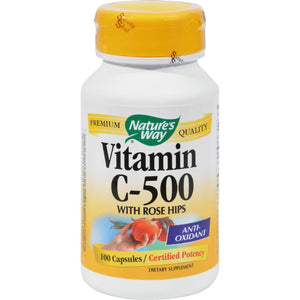 Nature's Way Vitamin C-500 With Rose Hips - 500 Mg - 100 Capsules - Vita-Shoppe.com