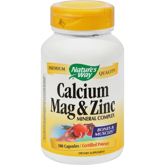 Nature's Way Calcium Mag And Zinc Mineral Complex - 100 Capsules - Vita-Shoppe.com