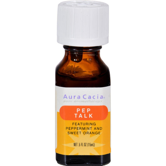 Aura Cacia Essential Solutions Oil Pep Talk Peppermint And Sweet Orange - 0.5 Fl Oz - Vita-Shoppe.com