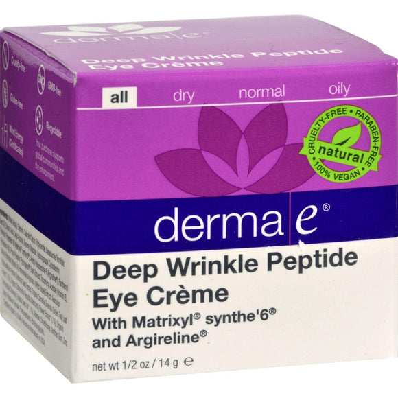 Derma E Peptides Plus Wrinkle Reverse Eye Creme - 14 G - 0.5 Oz - Vita-Shoppe.com