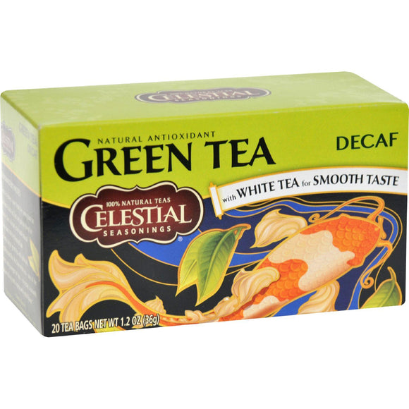 Celestial Seasonings Green Tea Caffeine Free - 20 Tea Bags - Case Of 6 - Vita-Shoppe.com