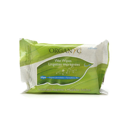 Organyc Intimate Hygiene Wet Wipes - 20 Pack - Vita-Shoppe.com