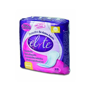 Elyte Light Cotton Incontinence Pads - Extra - 5 In X 13 In - 20 Pack - Vita-Shoppe.com