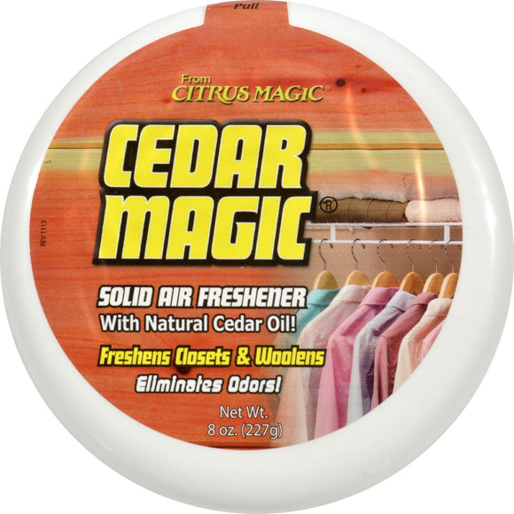 Citrus Magic Cedar Magic Solid Air Freshener - Case Of 6 - 8 Oz - Vita-Shoppe.com