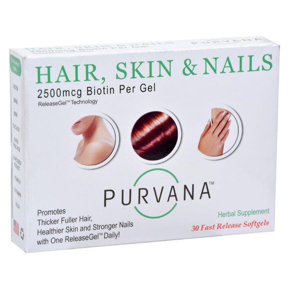 Heaven Sent Purvana Hair Skin Nails - 2500 Mcg - 30 Softgels - Vita-Shoppe.com