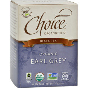 Choice Organic Teas - Earl Grey Tea - 16 Bags - Case Of 6 - Vita-Shoppe.com