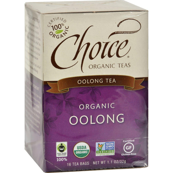 Choice Organic Teas Oolong Tea - 16 Tea Bags - Case Of 6 - Vita-Shoppe.com