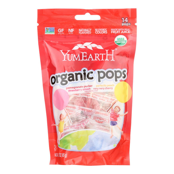 Yummy Earth Organic Lollipops Assorted Flavors - 3 Oz - Case Of 6 - Vita-Shoppe.com