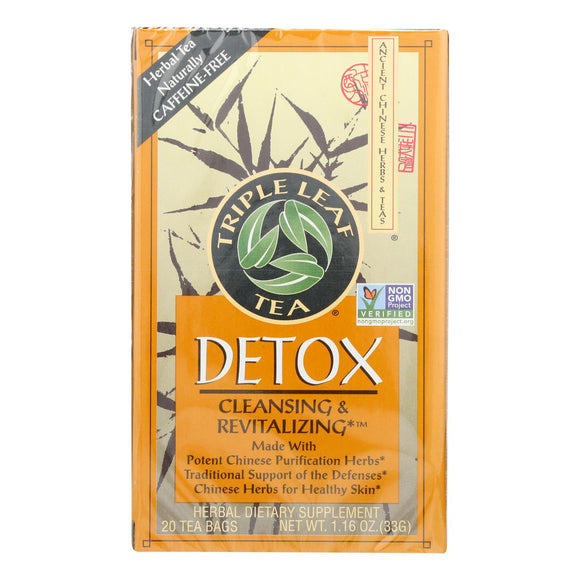 Triple Leaf Tea Detox Tea - 20 Tea Bags - Case Of 6 - Vita-Shoppe.com