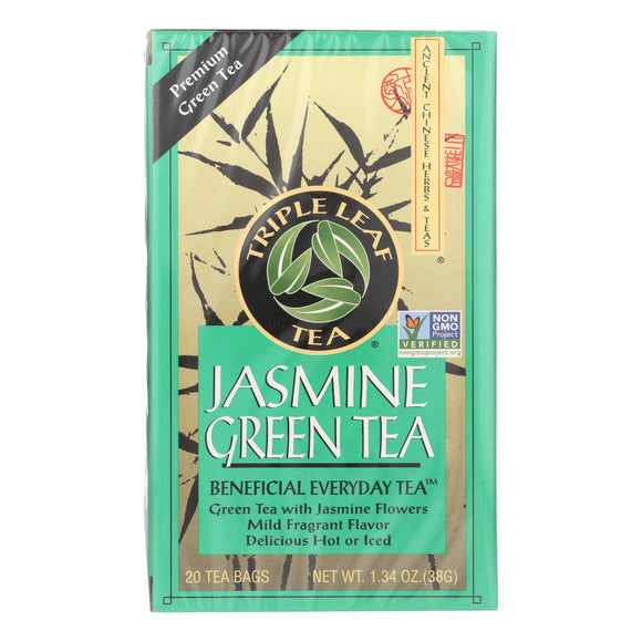 Triple Leaf Tea Jasmine Green Tea - 20 Tea Bags - Case Of 6 - Vita-Shoppe.com