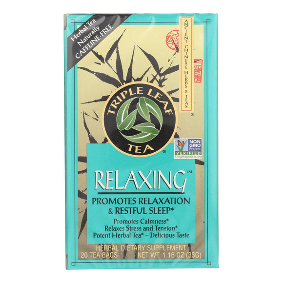 Triple Leaf Tea Relaxing Herb Tea - 20 Tea Bags - Case Of 6 - Vita-Shoppe.com