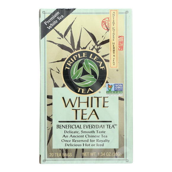 Triple Leaf Tea White Tea - 20 Tea Bags - Case Of 6 - Vita-Shoppe.com