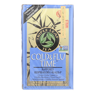 Triple Leaf Tea Cold And Flu Time - 20 Tea Bags - Case Of 6 - Vita-Shoppe.com