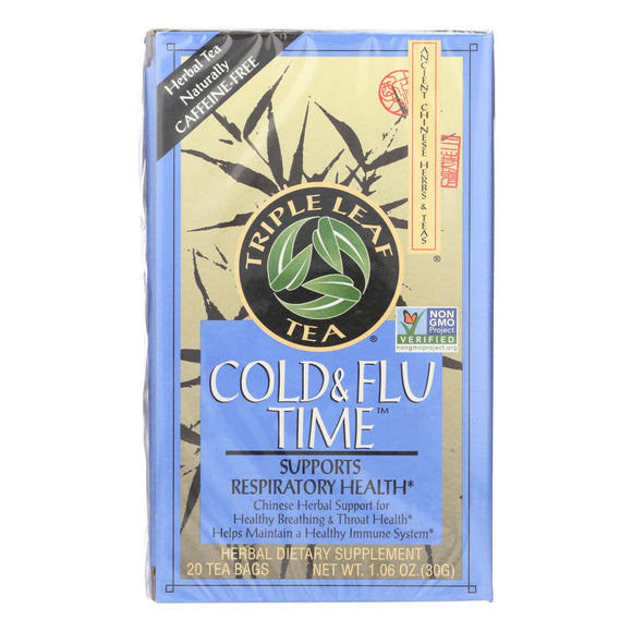 Triple Leaf Tea Cold And Flu Time - 20 Tea Bags - Case Of 6 - Vita-Shoppe.com