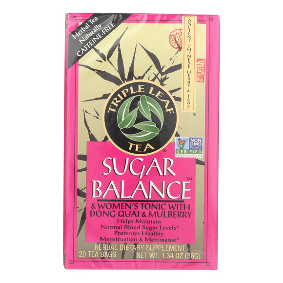 Triple Leaf Tea Sugar Balance Decaffeinated Tea - 20 Tea Bags - Case Of 6 - Vita-Shoppe.com