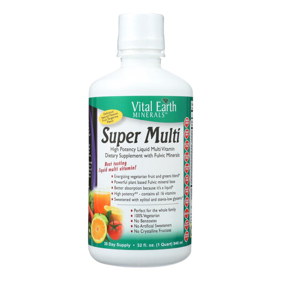 Vital Earth Minerals Super Multi Passion Fruit - 32 Fl Oz - Vita-Shoppe.com