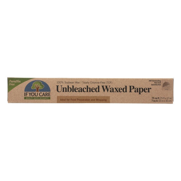 If You Care Waxed Paper - All Natural - 100 Percent Unbleached - 75 Sq Ft - Vita-Shoppe.com