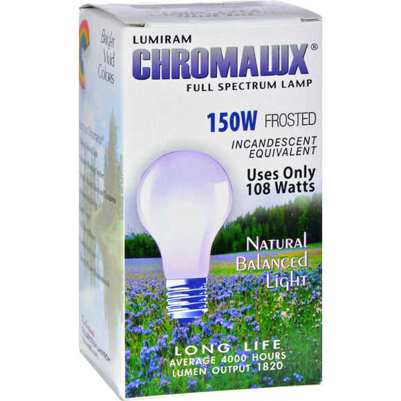 Chromalux Frosted Light Bulb - 150 Watt - 150 Bulb - Vita-Shoppe.com