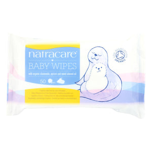 Natracare Organic Cotton Baby Wipes - 50 Pack - Vita-Shoppe.com