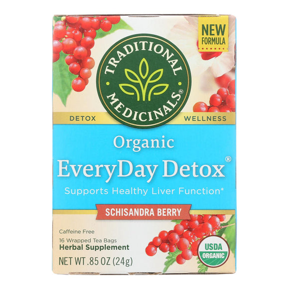 Traditional Medicinals Everyday Detox Herbal Tea - Case Of 6 - 16 Bags - Vita-Shoppe.com