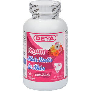 Deva Vegan Hair Nails And Skin - 90 Tablets - Vita-Shoppe.com