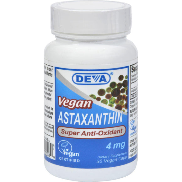 Deva Vegan Astaxanthin Super Antioxidant - 4 Mg - 30 Capsules - Vita-Shoppe.com