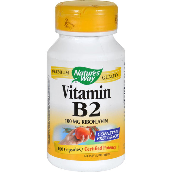 Nature's Way Vitamin B-2 - 100 Mg - 100 Capsules - Vita-Shoppe.com