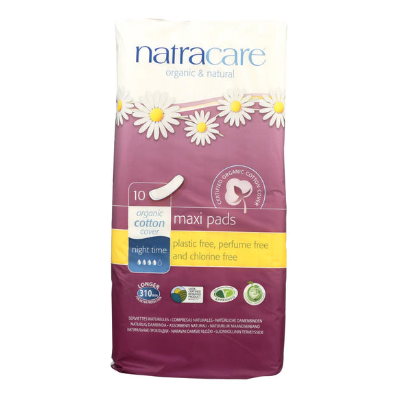 Natracare Natural Night Time Pads - 10 Pack - Vita-Shoppe.com