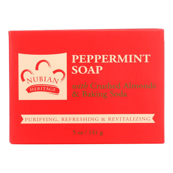 Nubian Heritage Bar Soap Peppermint - 5 Oz - Vita-Shoppe.com