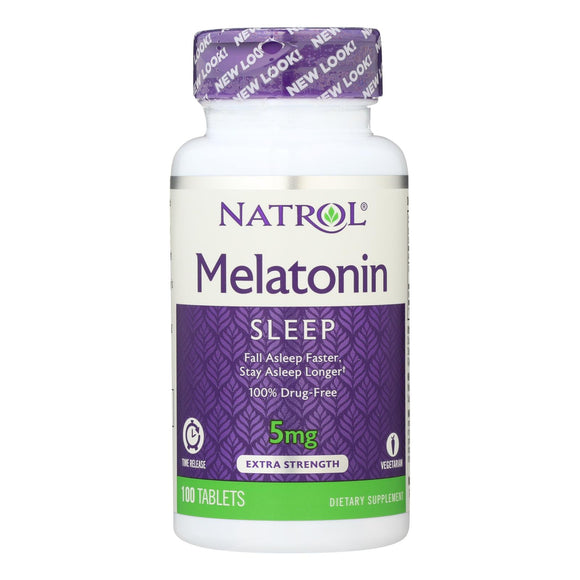 Natrol Melatonin Time Release - 5 Mg - 100 Tablets - Vita-Shoppe.com