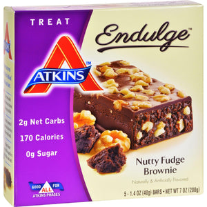 Atkins Endulge Bar Nutty Fudge Brownie - 5 Bars - Vita-Shoppe.com