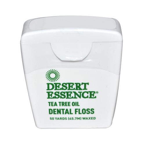 Desert Essence Dental Floss Tea Tree Oil - 50 Yds - Case Of 6 - Vita-Shoppe.com