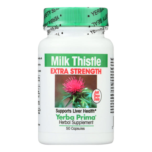 Yerba Prima Milk Thistle Extra Strength - 50 Capsules - Vita-Shoppe.com