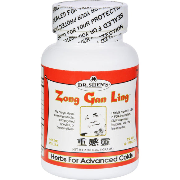 Dr. Shen's Zong Gan Ling Severe Cold And Flu Relief - 750 Mg - 90 Tablets - Vita-Shoppe.com