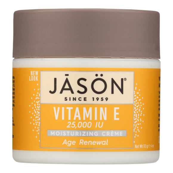 Jason Moisturizing Creme Vitamin E Age Renewal Fragrance Free - 25000 Iu - 4 Oz - Vita-Shoppe.com