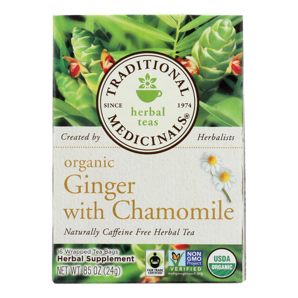 Traditional Medicinals Organic Golden Ginger Tea - Case Of 6 - 16 Bags - Vita-Shoppe.com