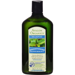 Avalon Organics Revitalizing Shampoo Peppermint Botanicals - 11 Fl Oz - Vita-Shoppe.com