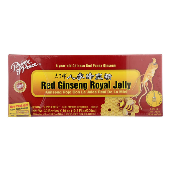 Prince Of Peace Red Ginseng - Royal Jelly - 10 Cc - 30 Count - Vita-Shoppe.com