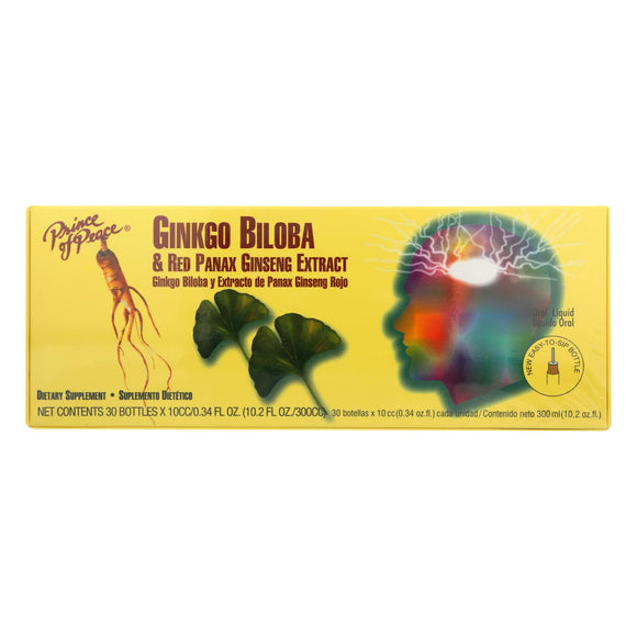 Prince Of Peace Ginkgo Biloba And Red Panax Ginseng Extract - 1 Vial - Vita-Shoppe.com