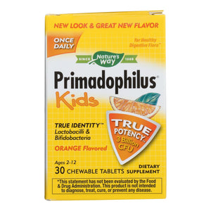 Nature's Way Dietary Supplement Orange Flavored Primadophilus  - 1 Each - 30 Chew - Vita-Shoppe.com