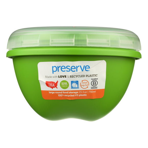 Preserve Large Food Storage Container - Green - Case Of 12 - 25.5 Oz - Vita-Shoppe.com