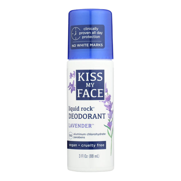 Kiss My Face Deodorant Liquid Rock Roll-on Lavender - 3 Fl Oz - Vita-Shoppe.com