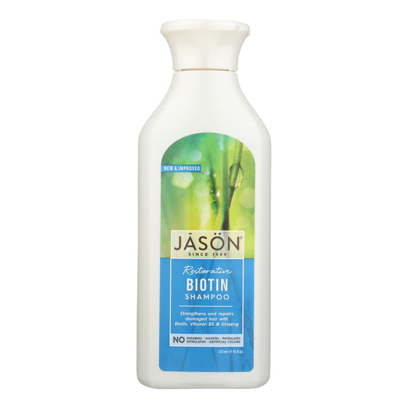 Jason Pure Natural Shampoo Restorative Biotin - 16 Fl Oz - Vita-Shoppe.com