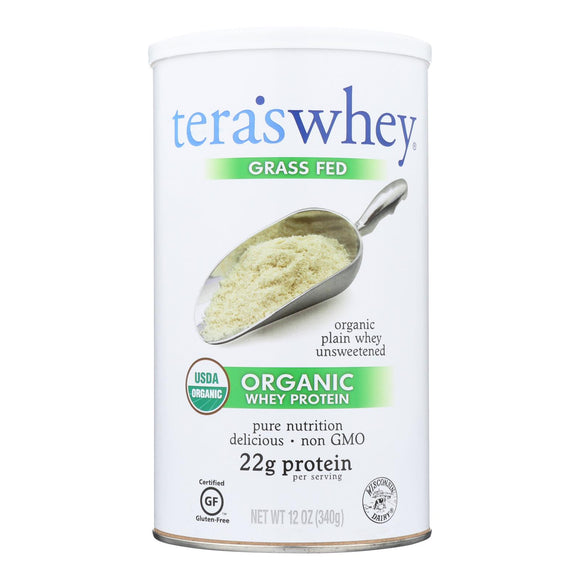 Teras Whey Protein Powder - Whey - Organic - Plain Unsweetened - 12 Oz - Vita-Shoppe.com