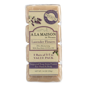 A La Maison Bar Soap - Lavender Flowers - Value 4 Pack - Vita-Shoppe.com