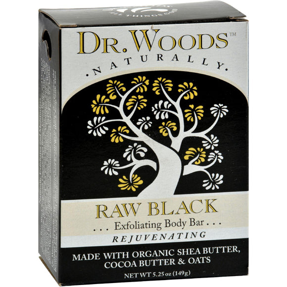 Dr. Woods Bar Soap Raw Black - 5.25 Oz - Vita-Shoppe.com